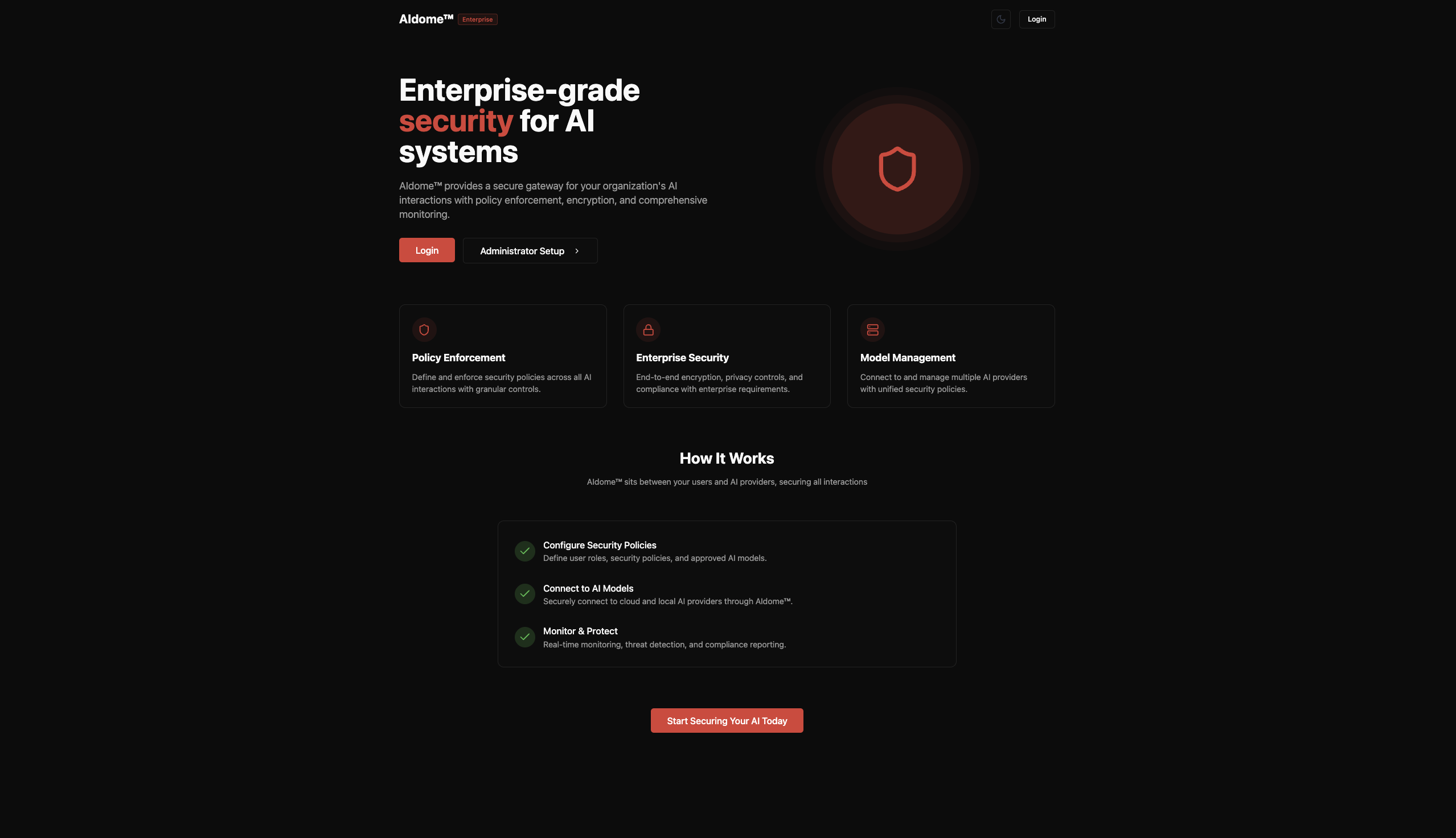 Aidome AI Security Platform screenshot 1
